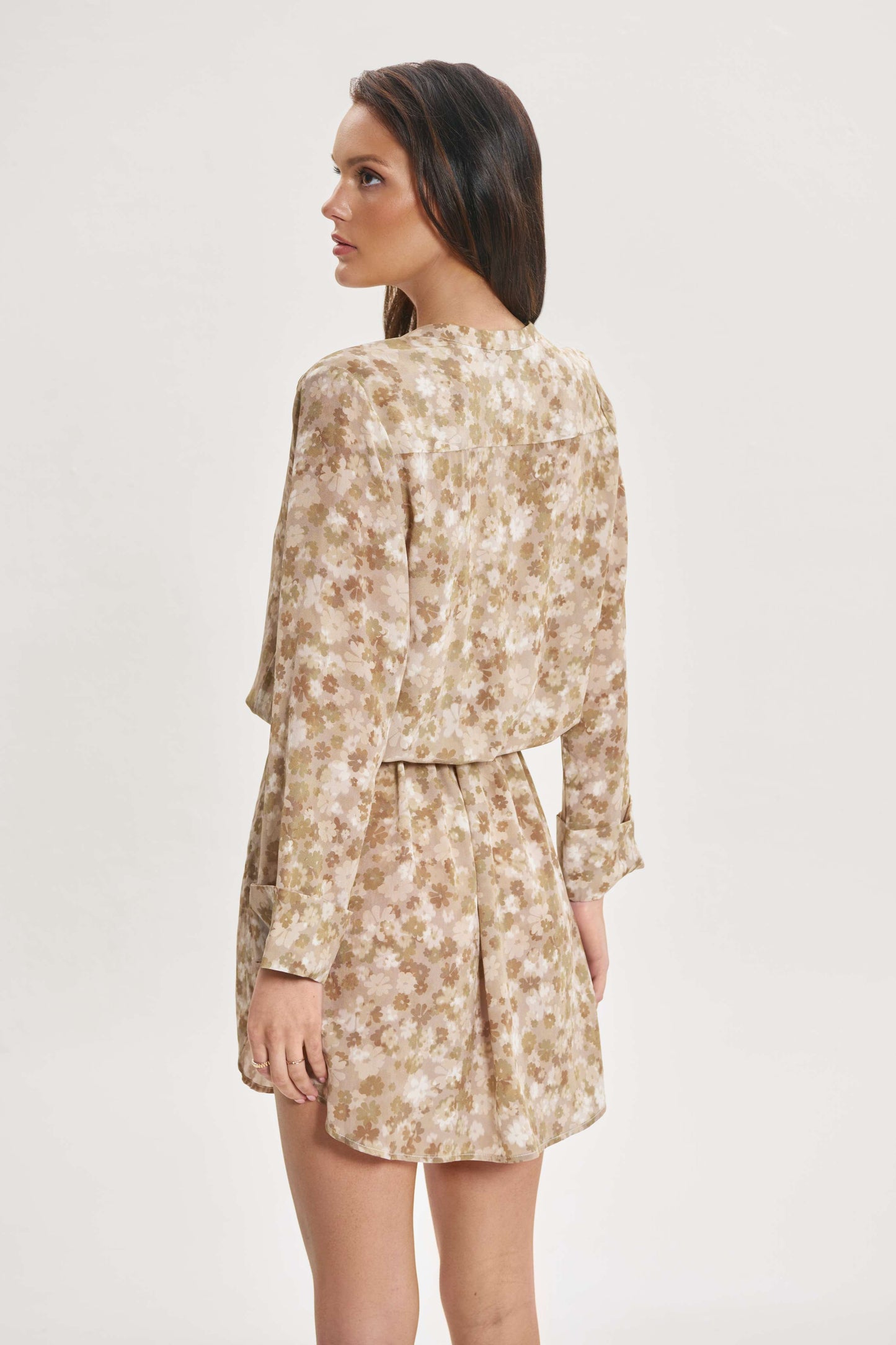 Drawstring Kimono Sleeves Dress