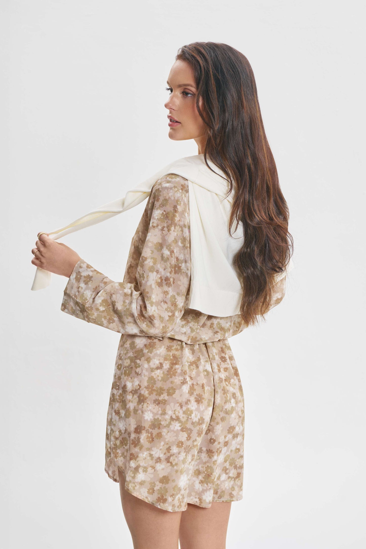 Drawstring Kimono Sleeves Dress
